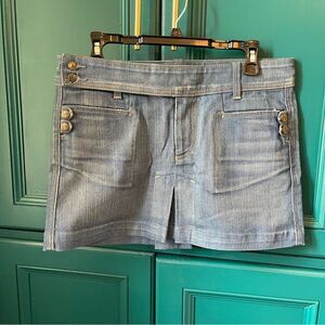 Y2K Citizens of Humanity Denim Jean Mini Skirt pleated sz 28